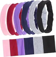 [Kisangel] 6Pcs Skid Yoga Headband Elastic Sweatbands for Women Non Slip Sports Hair Accessories for Running Gym Yoga Fitness