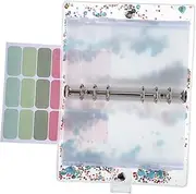 Uonlytech 1Set Budget Binder Organizer with Zipper Bags Loose Leaf Money Saving Planner for Cash Receipts Cards and Id Transparent Design for Easy Access and Organization
