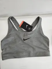 NIKE Swoosh Women's DRI-FIT Medium Support Yoga/Gym Sports Bra Grey Medium NWT