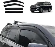 OAD4X4 Weathershields Compatible with Toyota Landcruiser 200 Land Cruiser 200 Series LC200 2007-2021, Injection Weather Shields Window Visors Wind Deflectors Sun Rain Guard 4PCS Set