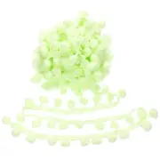 9 Yards Pom Pom Trim Ribbon, 1" Wide Light Green Ball Fringe Trim for DIY