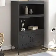 Highboard Black 68x39x113 cm Steel,Buffets & Sideboards-842970