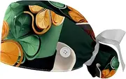 [YTYVAGT] 2-Pc,Gourd-Shaped Working Cap,Fisherman Hat with Buttons and Cotton Sweatband,Clover and St. Patrick's Day