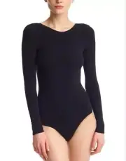 COMMANDO The Ballet long sleeve scoop back crew bodysuit KT022 NEW