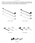 Polished Bathroom set, Towel rail, toilet roll holder, robe hooks, hand towel