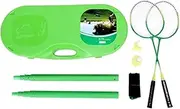 Qianly Portable Badminton Net Folding Badminton Set Easy Assemble Badminton Equipment for Indoor Outdoor Court Beach Yard Garden