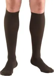 TRUFORM Over The Calf Men's Dress Socks 15-20mmHg (Brown) Large