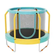 Costway Kids Trampoline Exercise Rebounder w/Safety Enclosure Net Outdoor Jumping Fun Gift Yellow
