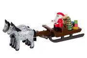Horse-Drawn With Santa Claus Miniaturgespann Length 9cm New Team Mini