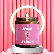 Generic Musk Sticks Scented Candle Odour Eliminator - 40 to 50 Hour Burn Time - Made from 100% Soy Wax - Vegan & Cruelty Free