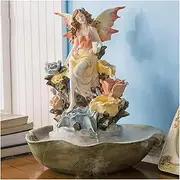 Fairy Shape Fountain, Tabletop Fountain for Home Office Décor, Indoor Waterfall Fountain Decorations with Atomization