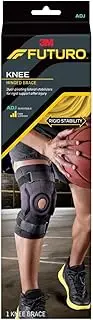 Futuro Cushioned, Stability, Durable, Neoprene-blend, Adjustable, Soothing Warm Hinged Knee Brace - Black
