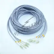 15M Indoor Armored Cable Multi-Mode LC-LC 4 Strand 9/125 Fiber Optic Patch Cord