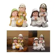 Christmas Nativity Scene Statue Xmas Jesus Birth Statue Manger and Sheep Jesus