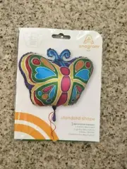 BRIGHT BUTTERFLY Junior Shape Foil Balloon Decoration Peace Love