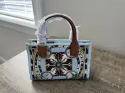 NWT Tory Burch Ella Nylon Mini Printed Tote Crossbody Bag