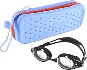 Case for Swimming Goggles | Soft Silicone Swim Goggles Protective Case,Women Men Water Sport Accessories Organizer Zipper Closure Pouch for Snorkeling, Diving