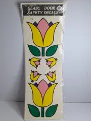 Vintage Meyercord Tulip Glass Decals Mid Century Retro