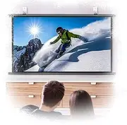 SKSPGPKTACA Portable Manual Pull Down Projector Screen, 30" 40" 50" 60" 72" Movie Screen for Home Theater, Hanging Projection Screen HD, Easy Roll Up(72in 4:3)