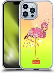 Head Case Designs Officially Licensed emojiｮ Flamingo Polygon Soft Gel Case Compatible with Apple iPhone 13 Pro Max