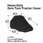 Lawn Mower Cover Heavy Duty Zero Turn Mower Waterproof Dust Protection Large