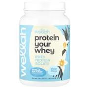 Wellah, Protein Your Whey, Whey Protein Isolate, Vanilla, 1.8 lb (816 g)