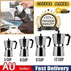 3/6/9/12 Cup Coffee Maker Moka Percolator Stove Top Espresso Latte Aluminum Pot