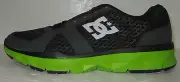 dc men's unilite trainer lace up fashion sneaker dark shadow/black/lime sz 6 us.