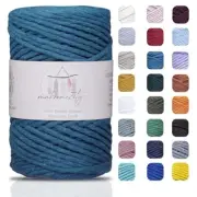 , Single Strand Macrame Cord 3 mm x 100 Yards (300 feet) 3mm 1 Skein Navy Blue
