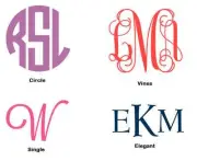 Monogram Decals for Yeti, RTIC, Phone, Laptop, Tumbler, Car, Rain Boots, Flask