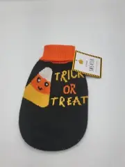 Halloween Trick Or Treat Candy Corn Pet Sweater Size X-Small. NEW