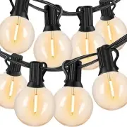 LED Outdoor String Lights Waterproof Globe Patio Light 25 Ft
