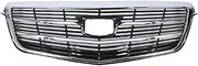 Brilluxa Upper Grille, Front Hood Grill Compatible with ATS 2015-2019, Bumper Mesh Grille Assembly, Engine Vent Cover Grill (Plated)