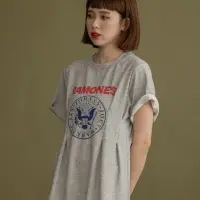 在飛比找momo購物網優惠-【Line-up wears】現貨-美式圖案休閒收腰連身裙(