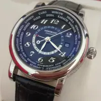 在飛比找Yahoo!奇摩拍賣優惠-盒單齊 萬寶龍 star 世界時區 GMT 自動上鍊機械男錶