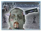 Zombie Knife Through Head Halloween Costume Accessory