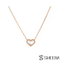 在飛比找PChome24h購物優惠-【SHEENA】典雅愛心珍珠貝項鍊-玫瑰金