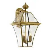 Classic Boston 3 Light Brass Wall Lamp