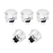 30mm Mounting Momentary Game Push Button for Video Games White 5pcs
