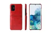 For Samsung Galaxy S20 Case Deluxe Leather Protective Cover Red