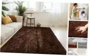 Area Rugs for Bedroom Living Room, 5X8 Ft Fluffy 5x8 Feet/60"x96" Brown