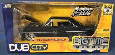 2006 JADA TOYS DUB CITY BIGTIME MUSCLE 1967 Chevy Nova SS Black 1/24 VERY RARE