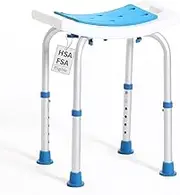Adjustable Shower Chair for Inside Shower, Paded Shower Stool with Free Assist Grab Bar/Toiletry Bag, Tool-Free Assembly Shower Seat for Bathtub, Shower Bath Chairs for Seniors/Disabled by SOUHEILO