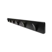Adoored 95cm Nickel 6 Black Hook Hat And Coat Rack