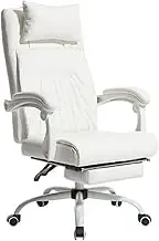 Computer Desk Chair,Ergonomic Office Chair,PU Leather Computer Chair Home Game Swivel Chair Backrest with Removable Headrest
