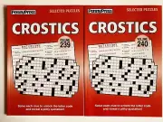 Lot of 2 CROSTICS Penny Press DELL Selected Puzzle Variety quotation letter code
