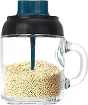 Salt Container - Seasoning Containers | Glass Seasoning Containers | Clear Salt Jar With Lid And Spoon | Garden Supplies For Kitchen Cooking Baking Dining Tabletop Outdoor Bathroom Household