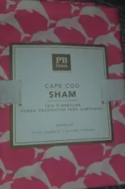 New Pottery Barn Teen DOLPHIN Cape Cod PINK Standard SHAM Reversible pbteen