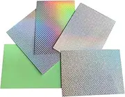HTHYLURE Fish Scale Sticker 20 PCS 5 Colors 7.3x10cm DIY Holographic Laser Sticker Fishing Lure Stickers Stereoscopic Adhesive Film Flash Tape Reflective Tackle