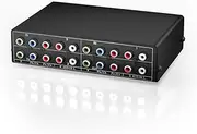 Aswalling 3-Way RGB Component AV Switch Video Audio Selector 3 in 1 Output Ypbpr Component RGB Switcher Box for TV 360 DVD